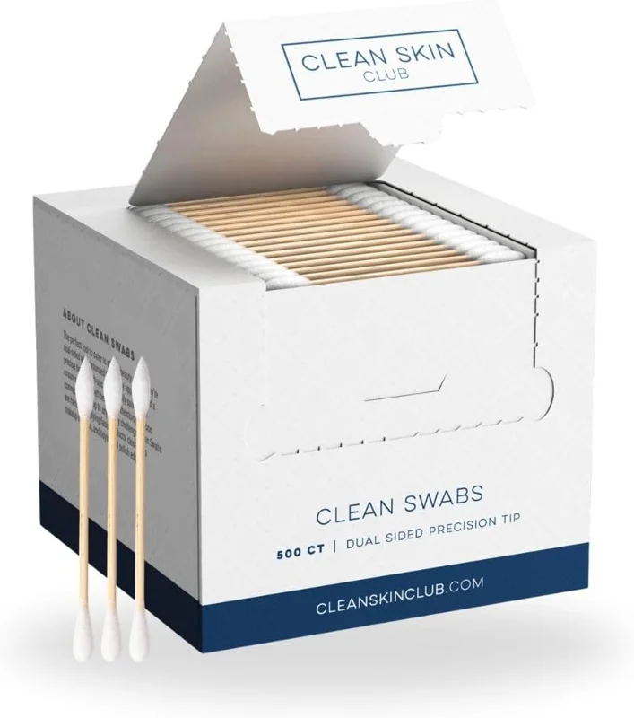 Clean Skin Club precision cotton swabs product photo